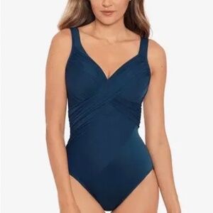 Miraclesuit Rock Solid Revele One Piece Swimsuit Nova Green Size 10 NWT
